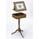 Combined music-stand and writing-table