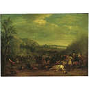 Cavalry Engagement against the Turks, with a Church in the Background (Painting)