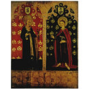 Panel - St Agatha Holding Pincers and a Breast; St William of Norwich with Three Nails in His Head (panel from a rood screen) Panel - St Agatha Holding Pincers and a Breast; St William of Norwich with Three Nails in His Head (panel from a rood screen)