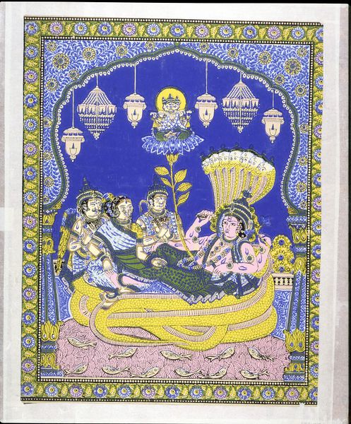 Image of a wallpaper with an Indian theme