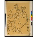 A Courtesan and client carousing (Drawing)