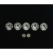 Set of buttons and case