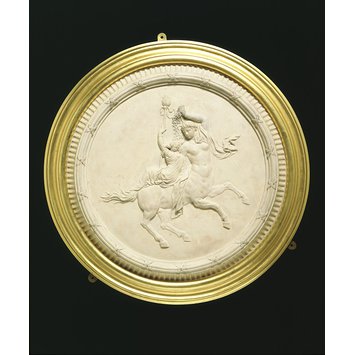 Medallion - A Female centaur and bacchante Medallion - A Female centaur and bacchante