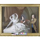 Antonio Canova in his studio with Henry Tresham and a plaster model for Cupid and Psyche (Pastel)