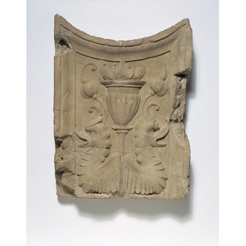 Fragment - Fragment of a pilaster, with two winged griffins