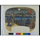 Woodblock print - The Mimeguri Shrine from the Opposite Side of the Crossing; Ferry Crossings in Katsushika in the Eastern Capital Woodblock print - The Mimeguri Shrine from the Opposite Side of the Crossing; Ferry Crossings in Katsushika in the Eastern Capital