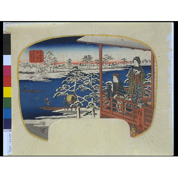 Woodblock print - The Niijuku Crossing; Ferry Crossings in Katsushika in the Eastern Capital Woodblock print - The Niijuku Crossing; Ferry Crossings in Katsushika in the Eastern Capital