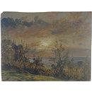 Oil - Sketch at Hampstead: Evening