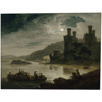 Conway Castle: Moonlight Effect (Oil painting)
