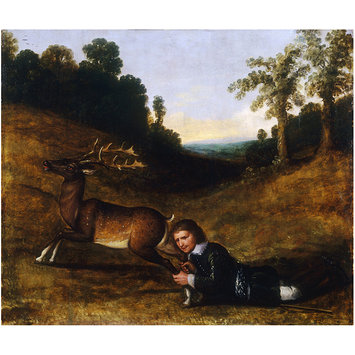 Painting - Colonel Smith Grasping the Hind Legs of a Stag Painting - Colonel Smith Grasping the Hind Legs of a Stag
