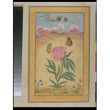 Painting - flowering plants, butterflies, and simurghs Painting - flowering plants, butterflies, and simurghs