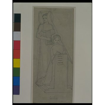 Drawing - St. Cecelia Drawing - St. Cecelia