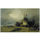 Oil painting - Coast scene with windmill Oil painting - Coast scene with windmill