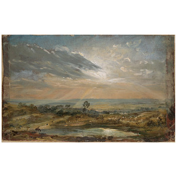 Oil painting - Branch Hill Pond, Hampstead