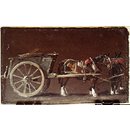 Study of a Cart with Two Horses (Oil painting)