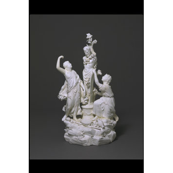 Figure group - Two Bacchantes adorning Pan Figure group - Two Bacchantes adorning Pan