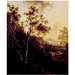 Oil painting - Rocky Landscape with Cattle and Figures