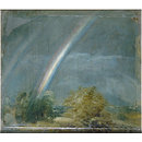 Landscape with a Double Rainbow (Oil painting)