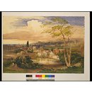 Rome from the Borghese Gardens (Watercolour)