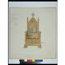 Record drawing of the Royal Throne in the House of Lords (Design)