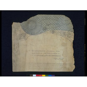Design - Full size design for a decorative detail for an ornamental pavilion in cast and wrought iron, made and exhibited by Barnard, Bishop & Barnard of Norwich