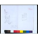 Design - Sketches for a garden seat and a chair Design - Sketches for a garden seat and a chair