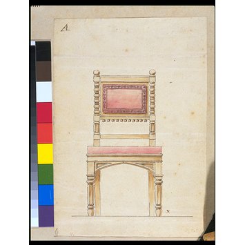 Design - Design for a chair in the Gothic manner Design - Design for a chair in the Gothic manner