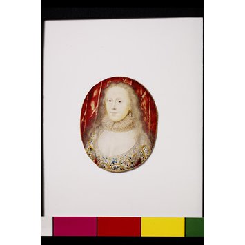 Miniature - Portrait miniature of an unknown woman