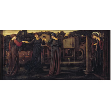 Oil painting - The Mill: Girls Dancing to Music by a River