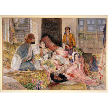 Watercolour - The Hhareem, Cairo; The Hhareem of a Mamluke Bey, Cairo; the introduction of an Abyssinian Slave