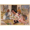 The Hhareem, Cairo; The Hhareem of a Mamluke Bey, Cairo; the introduction of an Abyssinian Slave (Watercolour)
