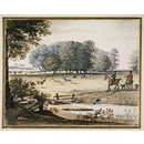 View of a Park with Huntsmen and Deer (Watercolour) View of a Park with Huntsmen and Deer (Watercolour)