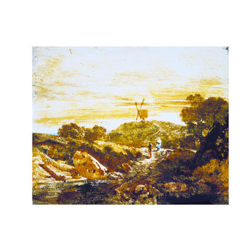 Oil painting - Landscape with a Windmill