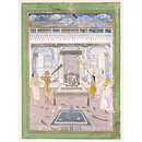 Maharaja Madho Singh worshipping at a Krishna shrine (Painting)