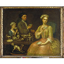 A Family of Three at Tea; A Family at Tea; A Family of Three at Tea (Oil painting)