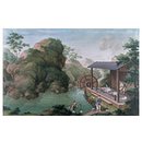 Breaking china stone with water-powered trip hammers (Painting)