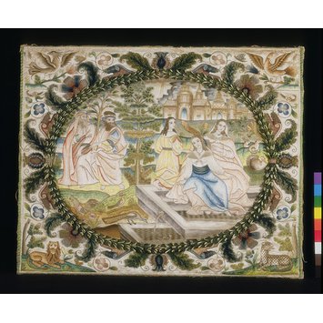 Embroidered picture - Susannah and the Elders