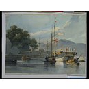 Shipping on a Chinese River (Watercolour)