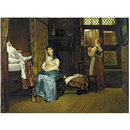 The Visit: a Dutch interior (Oil painting)