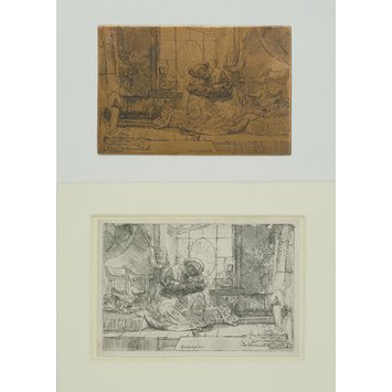 Print - The Virgin and Child with the cat and snake