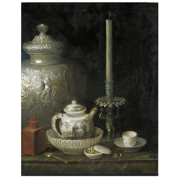 Painting - Teapot, Ginger Jar and Slave Candlestick Painting - Teapot, Ginger Jar and Slave Candlestick