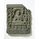 Buddha with worshippers (Sculpture)