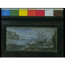 Miniature - A 17th century port, with shipping