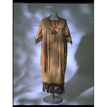 Girl's camp fire ceremonial gown and insignia
