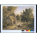 A Farmyard near Princes Risborough, Bucks.; Entering the Farm Yard (Watercolour)