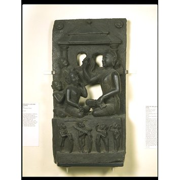 Sculpture - King Narasimhadeva and his spiritual advisor