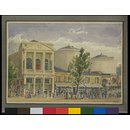 Théâtre des Variétés and the Panorama buildings in Paris (Drawing)