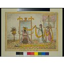 Print - A Lady putting On Her Cap