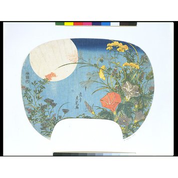 Woodblock print - Autumn Flowers and the Moon Woodblock print - Autumn Flowers and the Moon