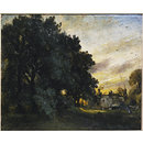 Oil - Study of a House among Trees: Evening.